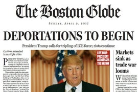 Boston Globe Publishes Satirical Front Page With Caustic Vision of Life Under a President Trump