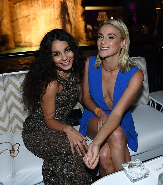 LAS VEGAS, NV - APRIL 29: Vanessa Hudges and Laura New attend the grand opening of Intrigue nightclub at Wynn Las Vegas on April 29, 2016 in Las Vegas, Nevada. (Photo by Denise Truscello/Getty Images for Wynn Las Vegas)