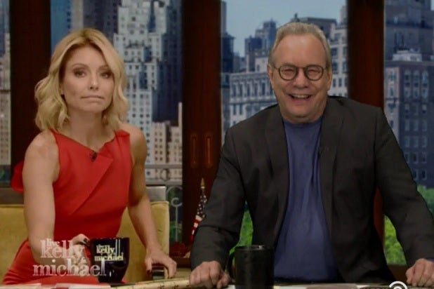kelly ripa michael strahan live lewis black