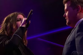 Anne Hathaway, James Corden Diss Each Other Hard in Rap Battle (Video)