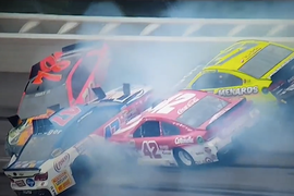 Fiery Crashes Make GEICO 500 Look Like Demolition Derby (Video)