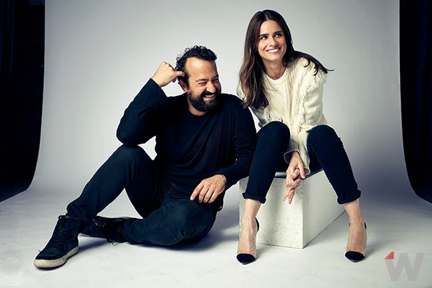 Steve Zissis and Amanda Peet