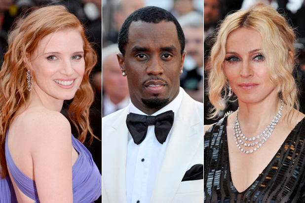 cannes moments chastain combs madonna