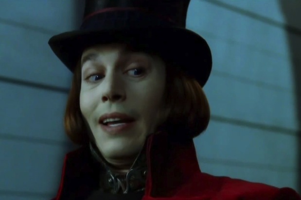johnny depp as willy wonka in charlie and johnny depp as willy wonka in charlie and