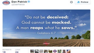 Texas Lt. Gov. Dan Patrick Explains Reap-What-You-Sow Tweet After Gay Club Massacre