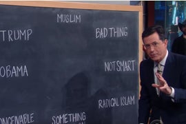 Stephen Colbert Blasts Donald Trump’s ‘Fear-Mongering’ Response to Orlando Shooting (Video)