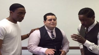 Watch Josh Gad, Chadwick Boseman, Sterling K. Brown Belt Out Boyz II Men on Set (Video)