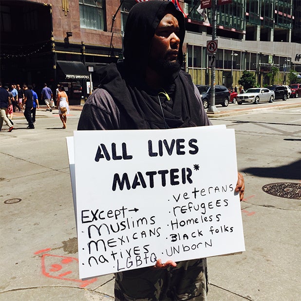 Republican National Convention Lone Protester Republican National Convention Lone Protester