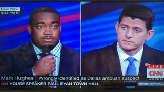 Mark Hughes, Dallas False Suspect, Asks Paul Ryan About Gun Control