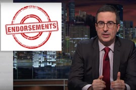 John Oliver Makes Official Endorsements for 2016 Election (Video)