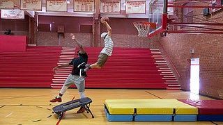 NBA Player Andre Drummond Teaches Nickelodeon Star Jagger Eaton How to Dunk (Exclusive Photos)