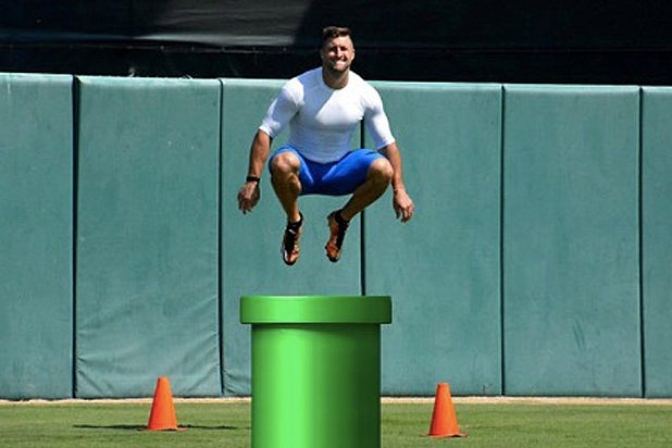 Tim Tebow Jumping
