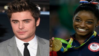 Simone Biles (Finally) Meets Zac Efron, Gets a Kiss (Photos)