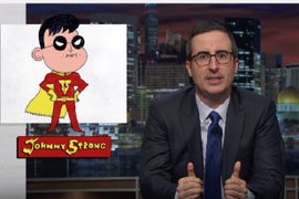 John Oliver Pitches His Own Superhero Movie ‘Johnny Strong’ (Video)