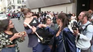 Gigi Hadid Elbows Prankster in Face During Attack at Milan Fashion Week (Video)