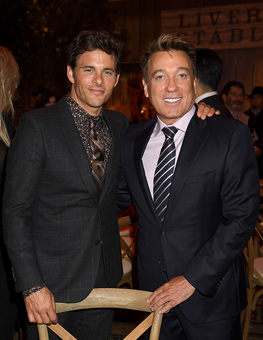 HOLLYWOOD, CA - SEPTEMBER 28: Actor James Marsden (L) and Kevin Huvane attend the premiere of HBO's "Westworld" after party at The Hollywood Roosevelt on September 28, 2016 in Hollywood, California. (Photo by Jeff Kravitz/FilmMagic)