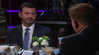 Jimmy Kimmel Eats Bull Penis to Keep Salary Secret From James Corden (Video)