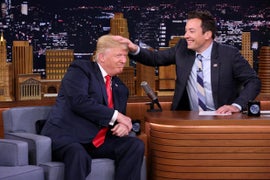 Donald Trump Lets Jimmy Fallon Mess Up His Famous Hairdon’t (Video)