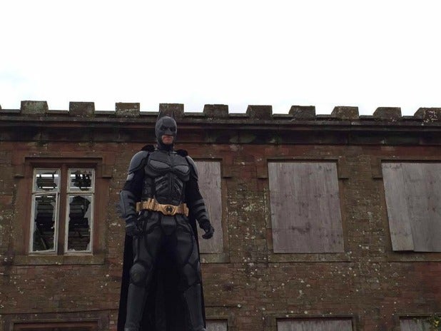 Batman battles creepy clowns in UK