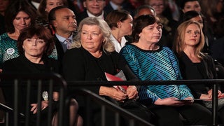 Bill Clinton Accusers Seen at Presidential Debate After Trump Press Conference