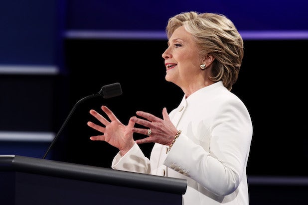 Hillary Clinton Final Presidential Debate Between Hillary Clinton And Donald Trump Held In Las Vegas