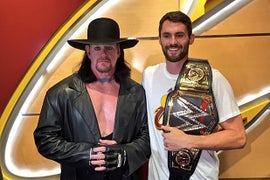 Kevin Love Gets WWE Title Belt From The Undertaker Ahead of NBA Opening Game