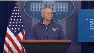 Bill Murray Hijacks White House Press Briefing to Root for Chicago Cubs (Video)