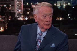 Vin Scully Calls Jimmy Kimmel’s Home Run From Celebrity Softball Game (Video)