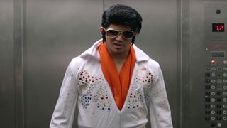 Channing Tatum Dresses Up as Elvis Presley for Elevator Prank (Video)