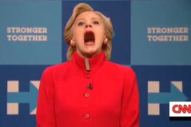 ‘SNL’: Watch Baldwin and McKinnon Make Peace as Trump and Clinton in Last Episode Before Election (Video)