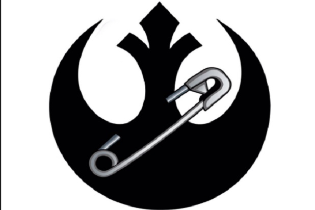 Image result for star wars rebel logo with safety pin