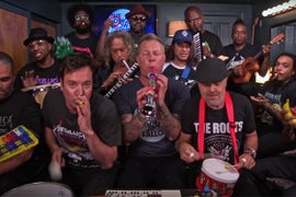 Metallica, Jimmy Fallon Rock Out ‘Enter Sandman’ on Kazoos, Toy Instruments (Video)