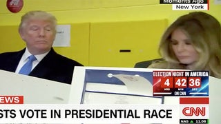 Donald Trump Gets Caught Peeking at Melania’s Ballot, Becomes Instant Meme (Photo)