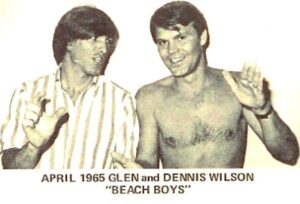 Campbell, right, with Beach Boy Dennis Wilson in 1965