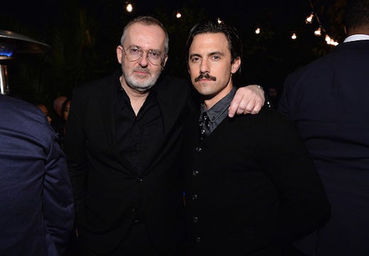 LOS ANGELES, CA - DECEMBER 08: GQ Creative Director Jim Moore (L) and actor Milo Ventimiglia attend the 2016 GQ Men of the Year Party at Chateau Marmont on December 8, 2016 in Los Angeles, California. (Photo by Stefanie Keenan/Getty Images for GQ)