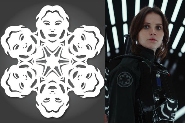 jyn erso rogue one star wars snowflakes jyn erso rogue one star wars snowflakes