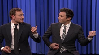 Michael Fassbender Shreds With Jimmy Fallon in ‘Air Guitar Battle’ (Video)