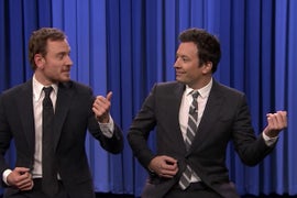 Michael Fassbender Shreds With Jimmy Fallon in ‘Air Guitar Battle’ (Video)