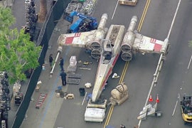 ‘Rogue One: A Star Wars Story’ Premiere Brings an X-Wing to Hollywood Boulevard