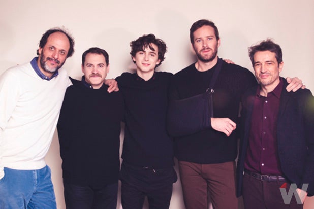 Luca Guadagnino, Michael Stuhlbarg, Timothée Chalamet, Armie Hammer, Walter Fasano, Call Me By Your Name