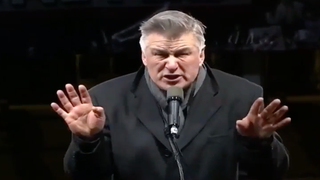 Watch Alec Baldwin Bust Out Donald Trump Impression at NYC Protest (Video)