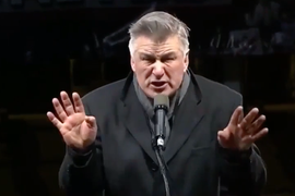 Watch Alec Baldwin Bust Out Donald Trump Impression at NYC Protest (Video)