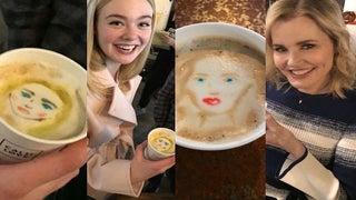 Sundance: Elle Fanning, Geena Davis and More Celebs Sip Matching Latte Art (Photos)