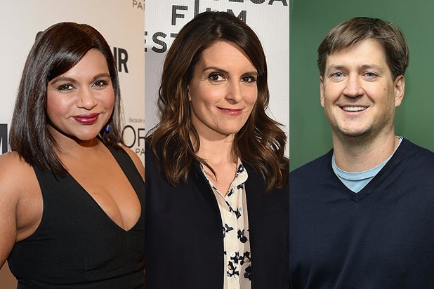 Mindy Kaling Tina Fey Bill Lawrence