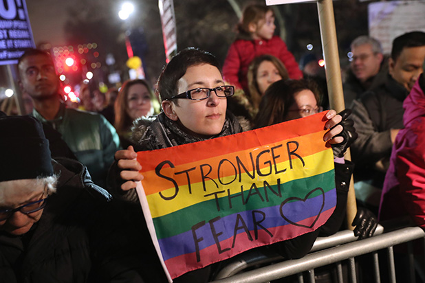 New Yorkers Rally At Trump International Hotel On Eve Of Inauguration New Yorkers Rally At Trump International Hotel On Eve Of Inauguration