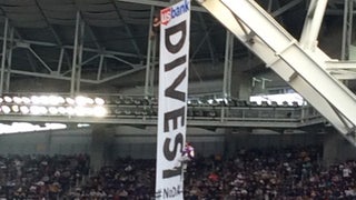 Protestors Hang From US Bank Stadium Rafters During Vikings Game (Video)