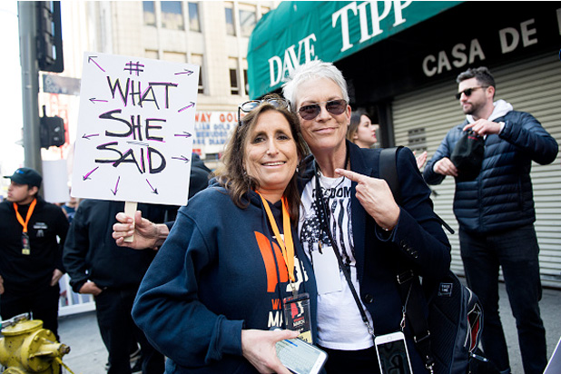 deena katz and jamie lee curtis women's march deena katz and jamie lee curtis women's march