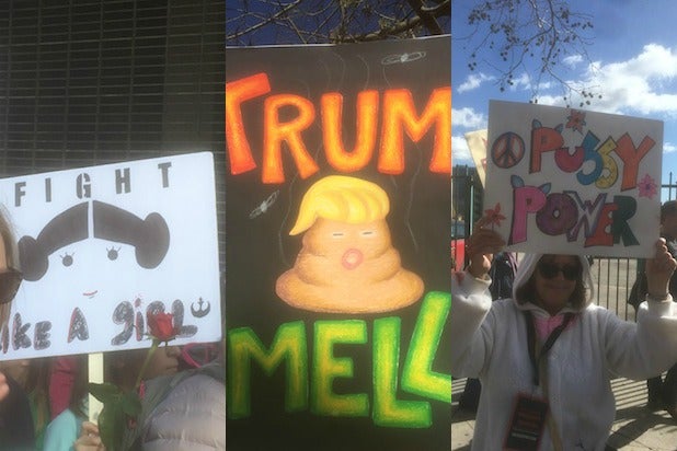 los angeles women's march signs