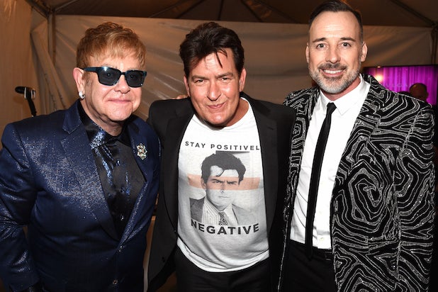 Elton John Charlie Sheen David Furnish