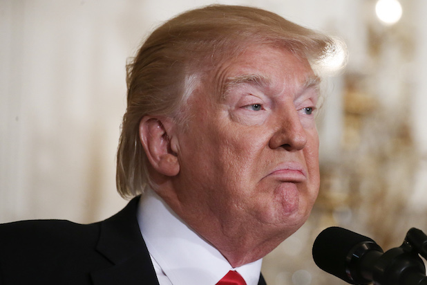 President Donald Trump solo news conference President Donald Trump solo news conference